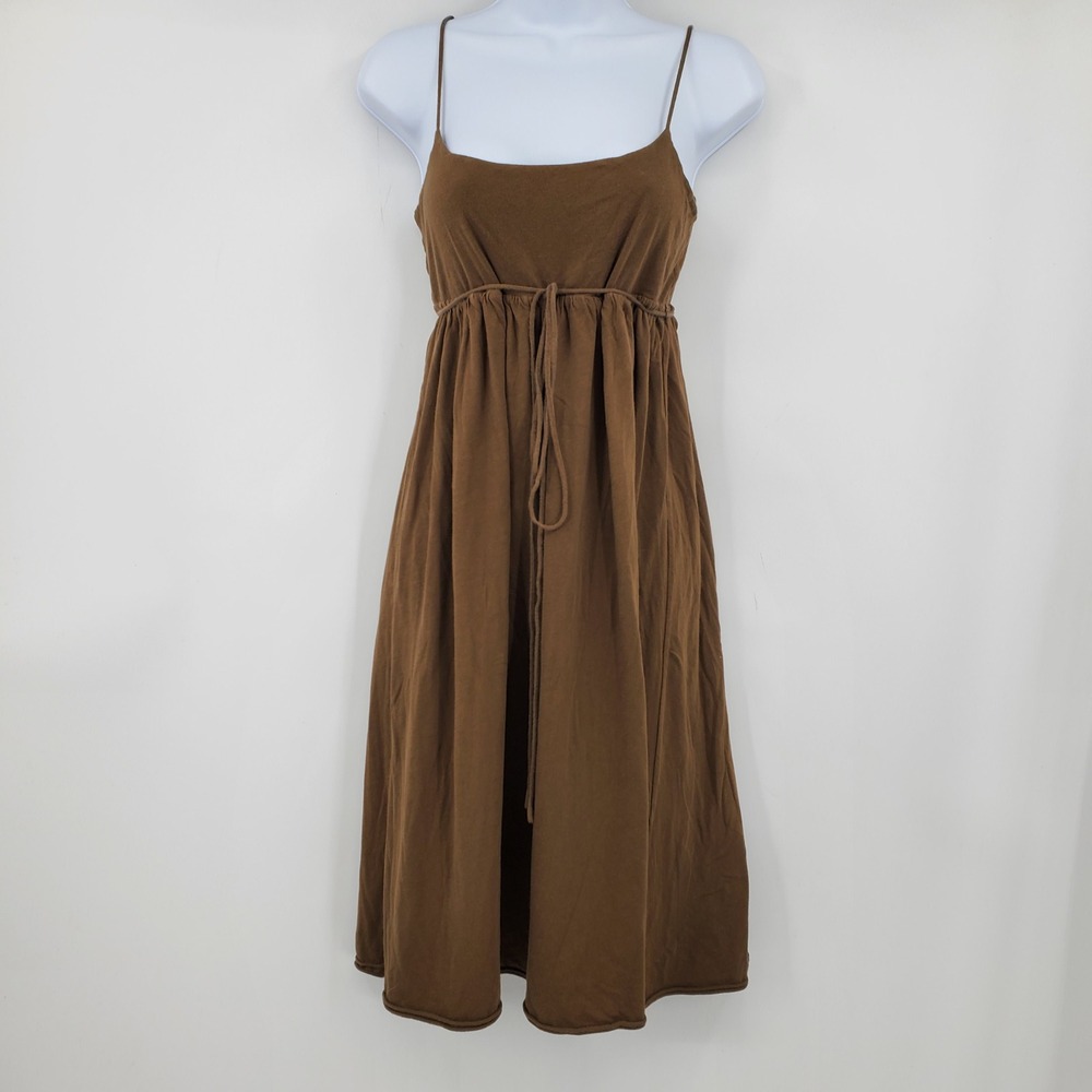 Vintage J.Crew Brown Y2K Babydoll Empire Waist Midi Dress Medium Cottage Granola